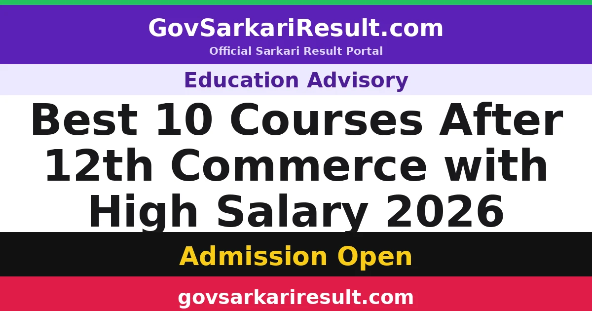 Best 10 Courses After 12th Commerce with High Salary 2026